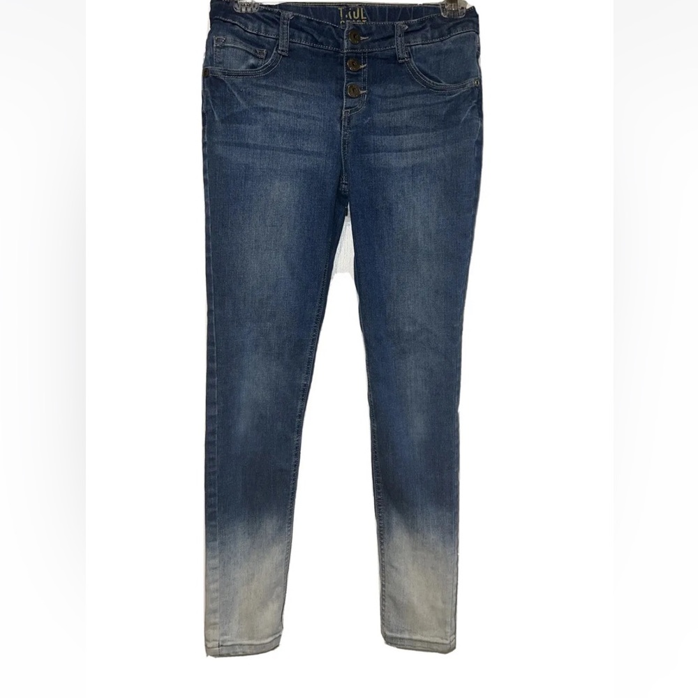 True Craft Girls Soft Jean Jeggins Size 12 Ombre Leg Wash.